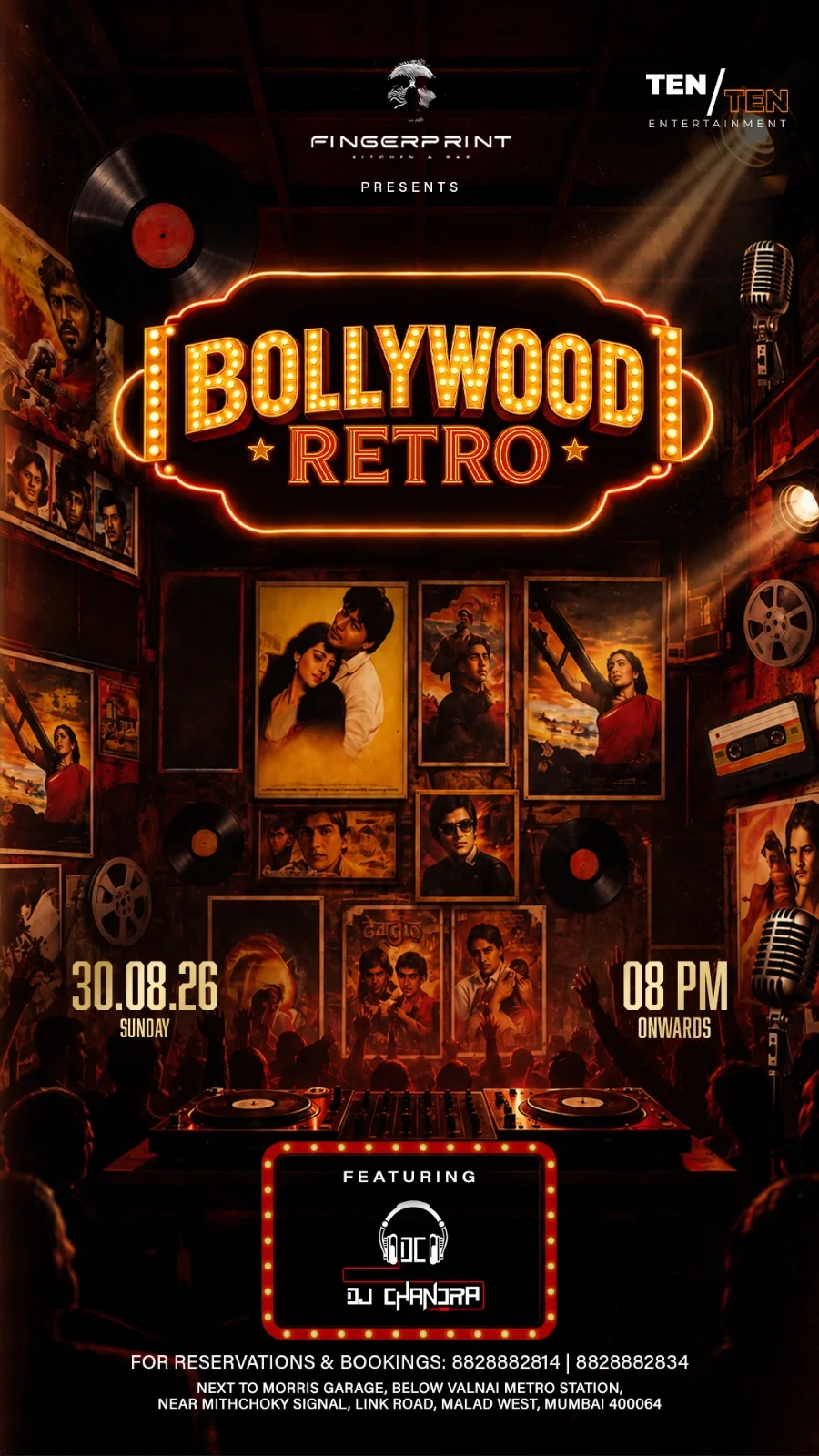 Bollywood Retro ft. DJ Chandra at Fingerprint Kitchen & Bar Malad